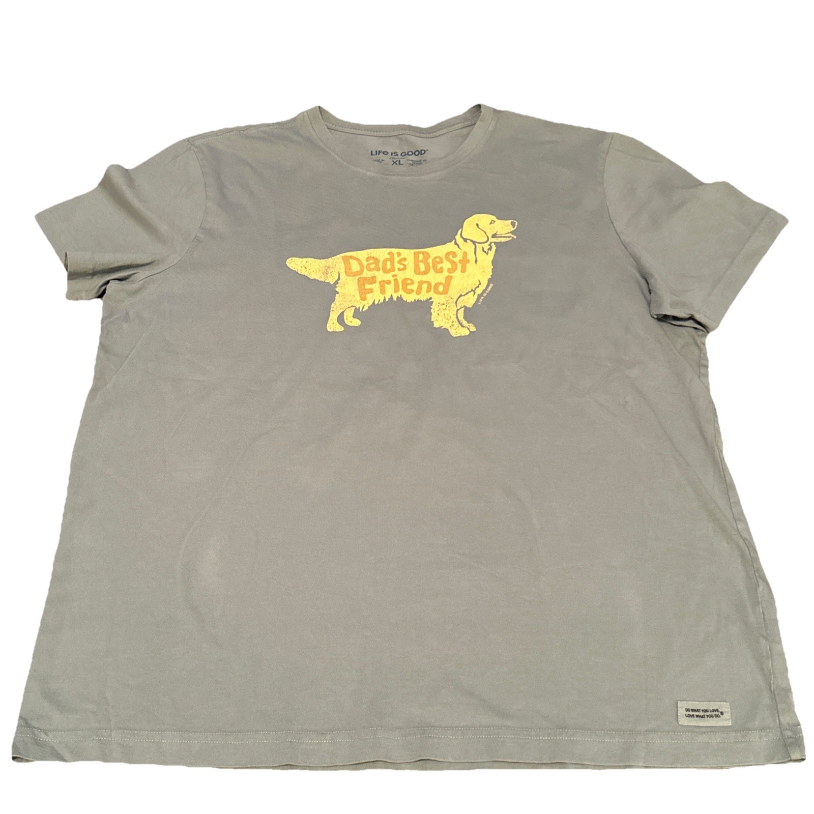 Life Is Good Men’s Size XL Dad’s Best Friend Crusher Tee Shirt – Dog Green