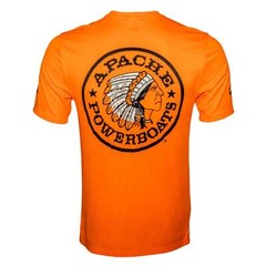 Apache Powerboats Cool-DRI Monochromatic Logo T-Shirt | Safety Orange