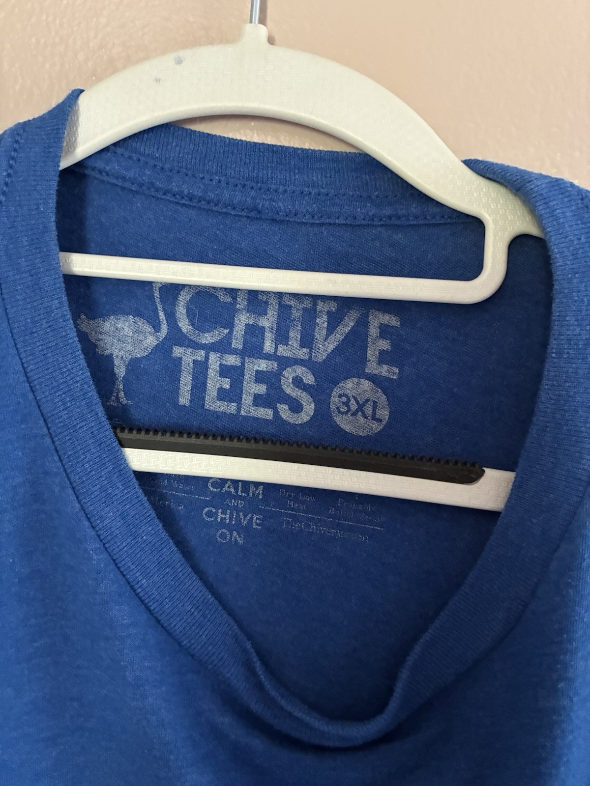 Chive Tees Men's Blue Graphic Logo Crew Neck T-Shirt Size 3XL Short Sleeve. gallery