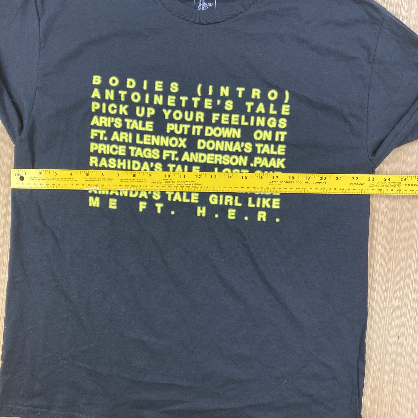 the thread shop shirt mens xl black long sleeve graphic tee spell out text gallery