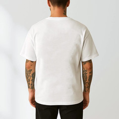 Retro Fan-Shaped Print Round Neck Short Sleeve T-Shirt Casual White Summer