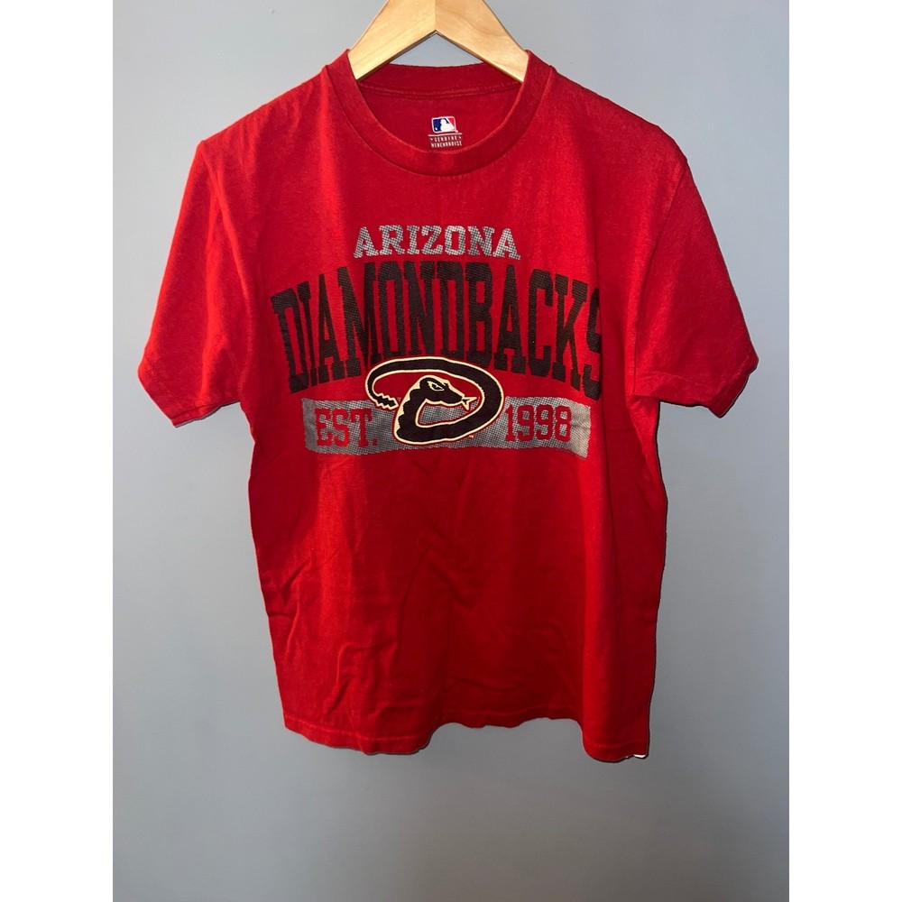 MLB Arizona Diamondbacks Red Graphic T-Shirt Mens Medium Est 1998 Snake Logo