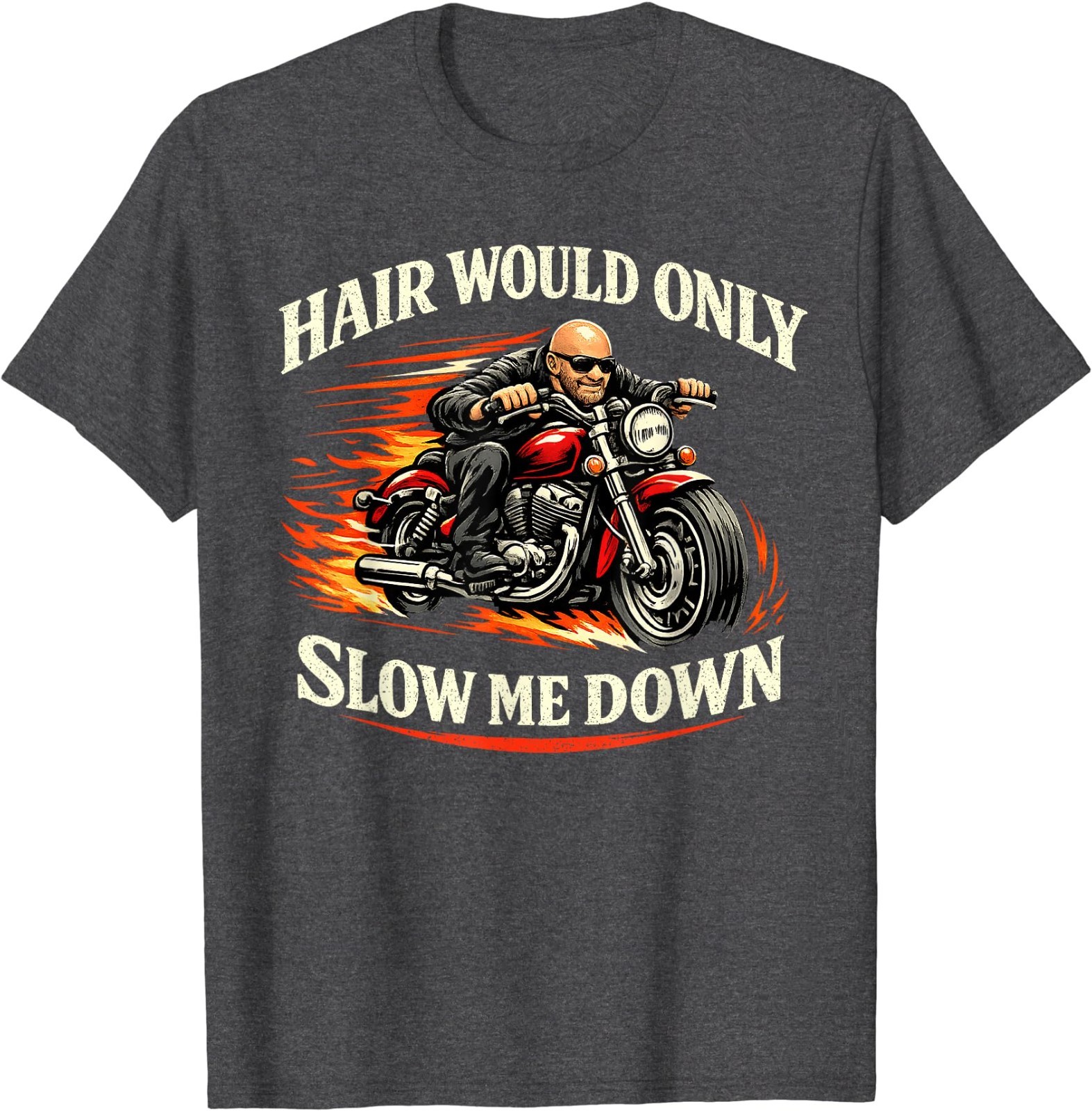 Hair Would Only Slow Me Down Funny Bald Head Humor for Men T-Shirt gallery