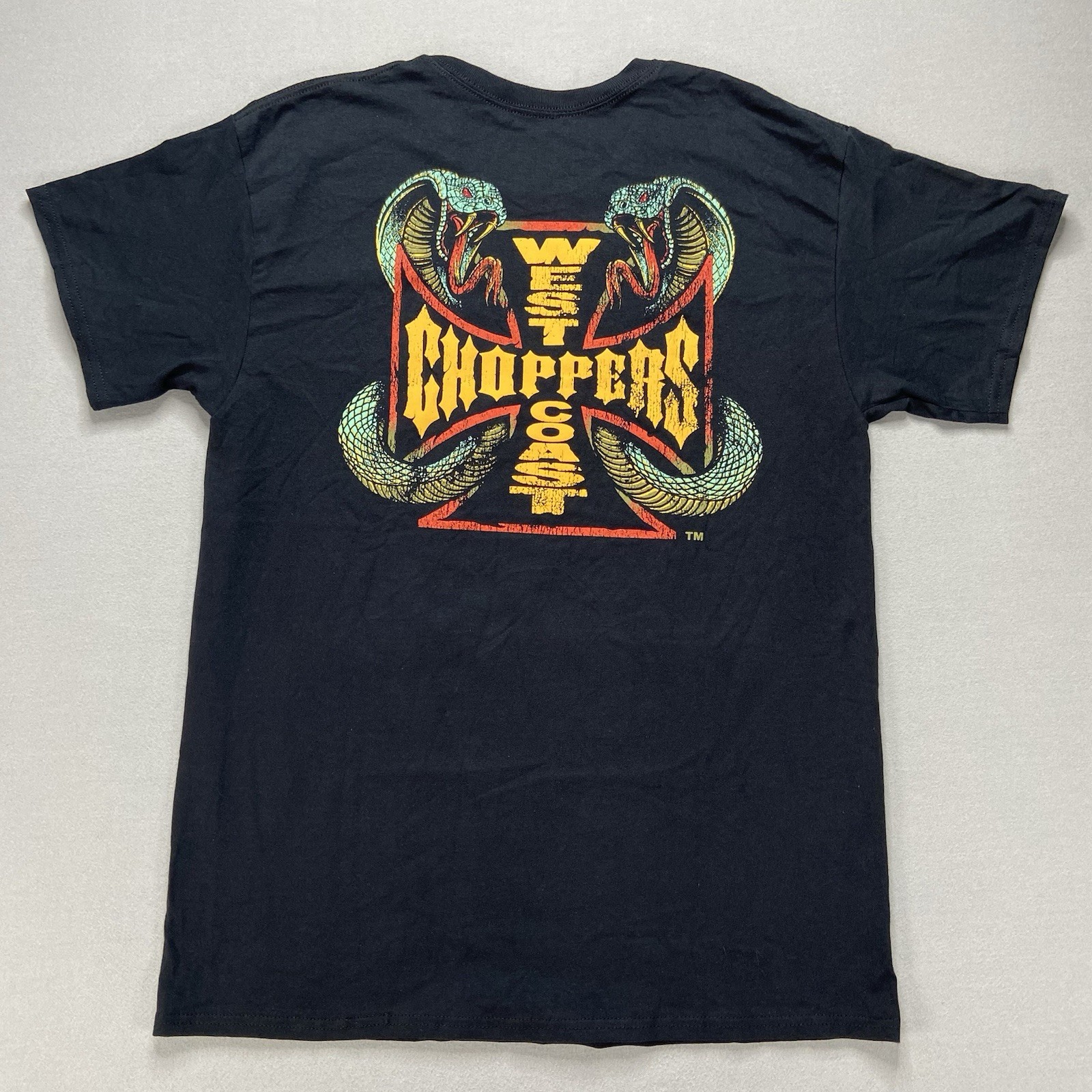 West Coast Choppers Cobra Graphic Logo Men's Crew Neck Black T-Shirt Sizes Vary gallery