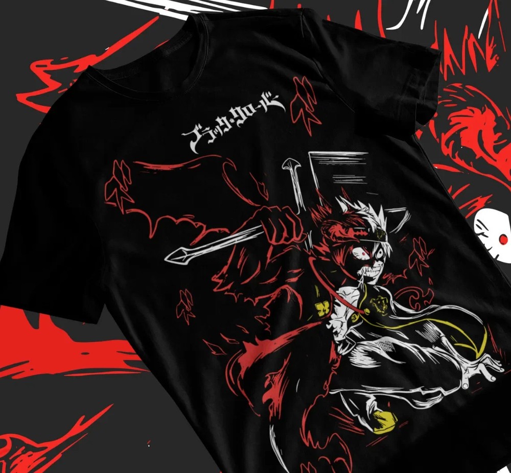 Anime Asta & Liebe Demon Black Clover Black T-Shirt