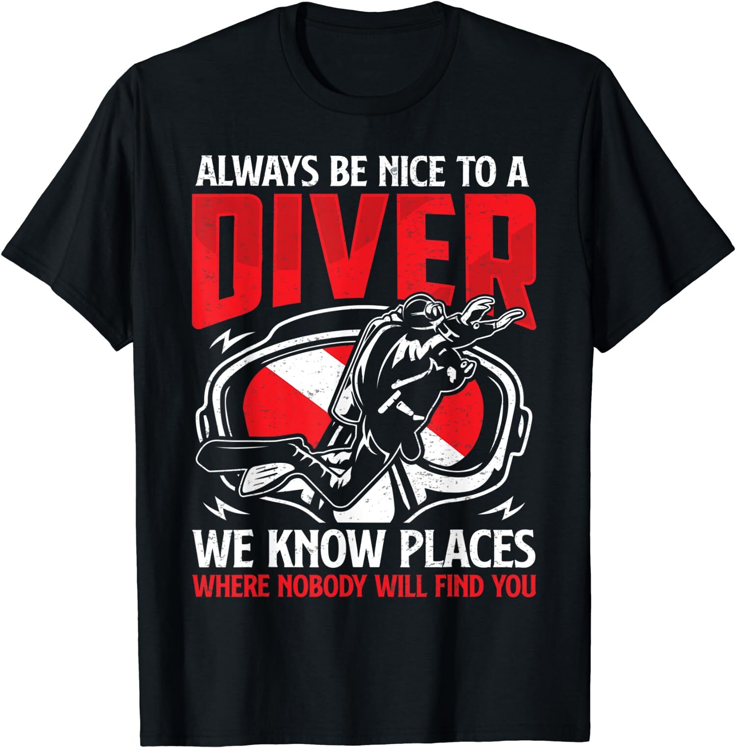 New Limited Always Nice To A Diver Funny Scuba Diving Diver Down Flag T-Shirt gallery