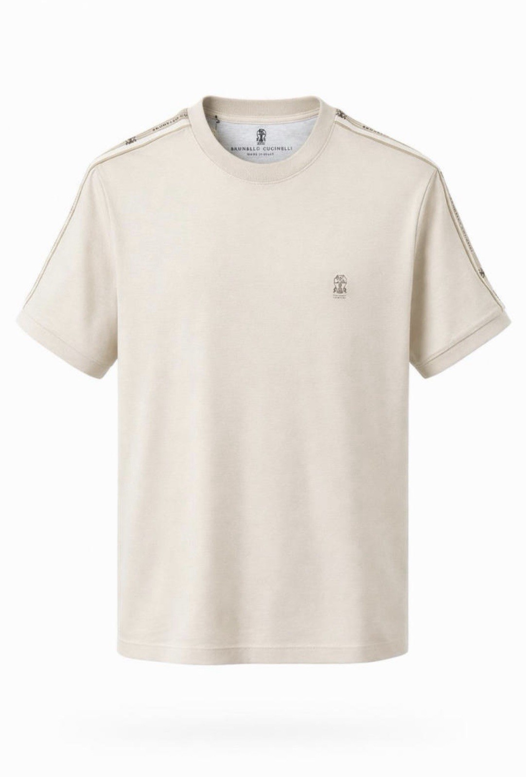 Brunello Cucinelli Beige Cotton T Shirt For Men Size L