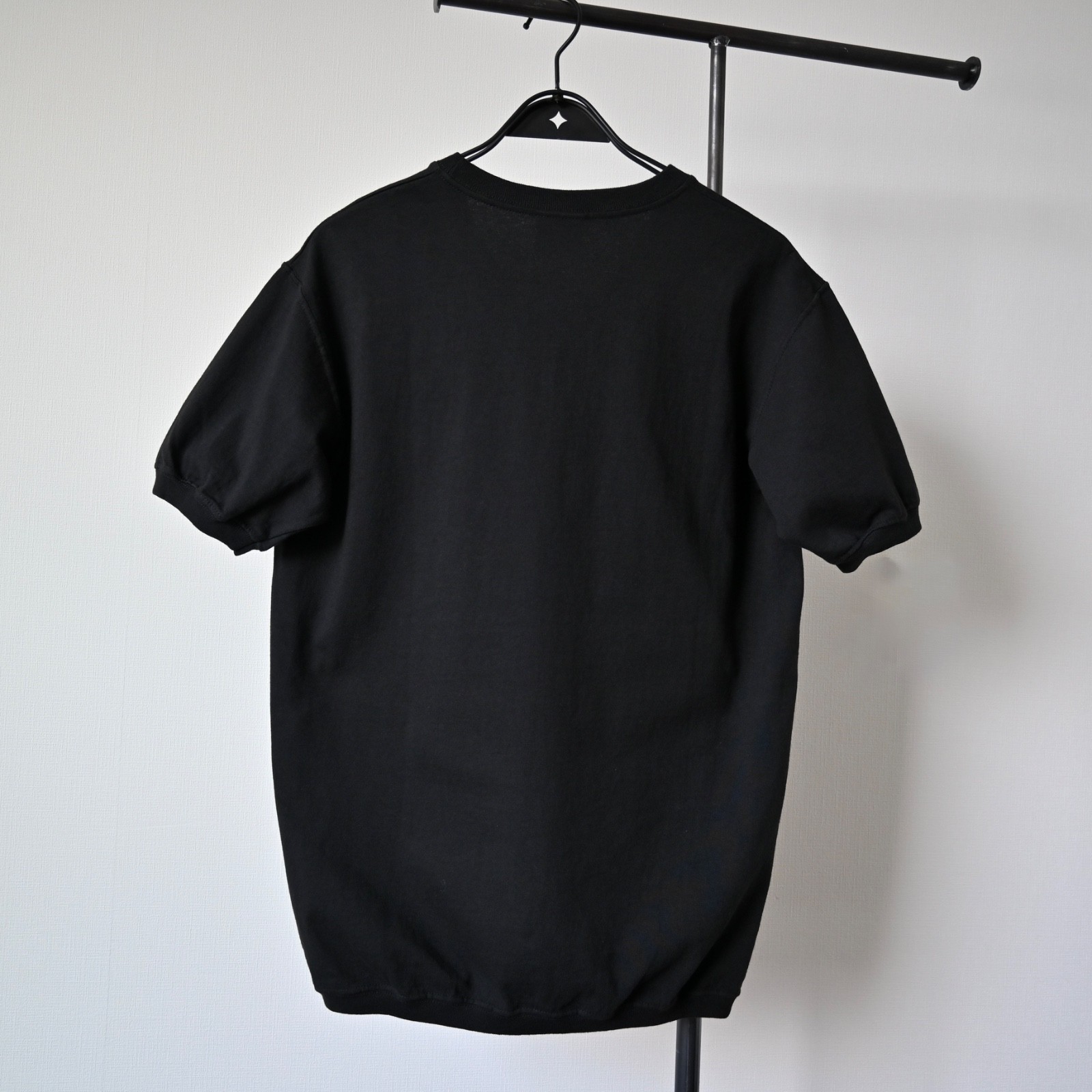 UNUSED, GOODWEAR CUFF AND HEM RIB heavyweight t-shirt made in USA, black, size L gallery