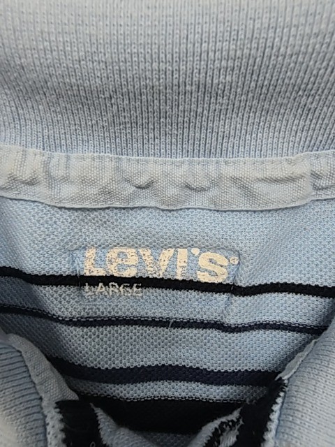 Levi’s Boys Polo Shirt Light Blue Striped Size 70 Regular Logo Knit NWT E gallery
