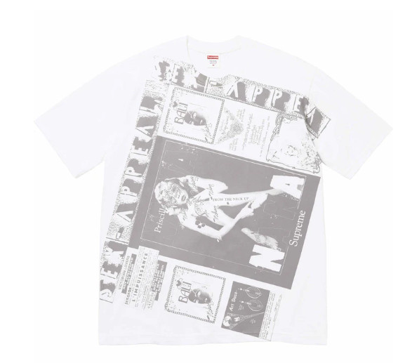Supreme Collage Tee White 2XL XXL SS24 Streetwear Photo Women’s History Museum