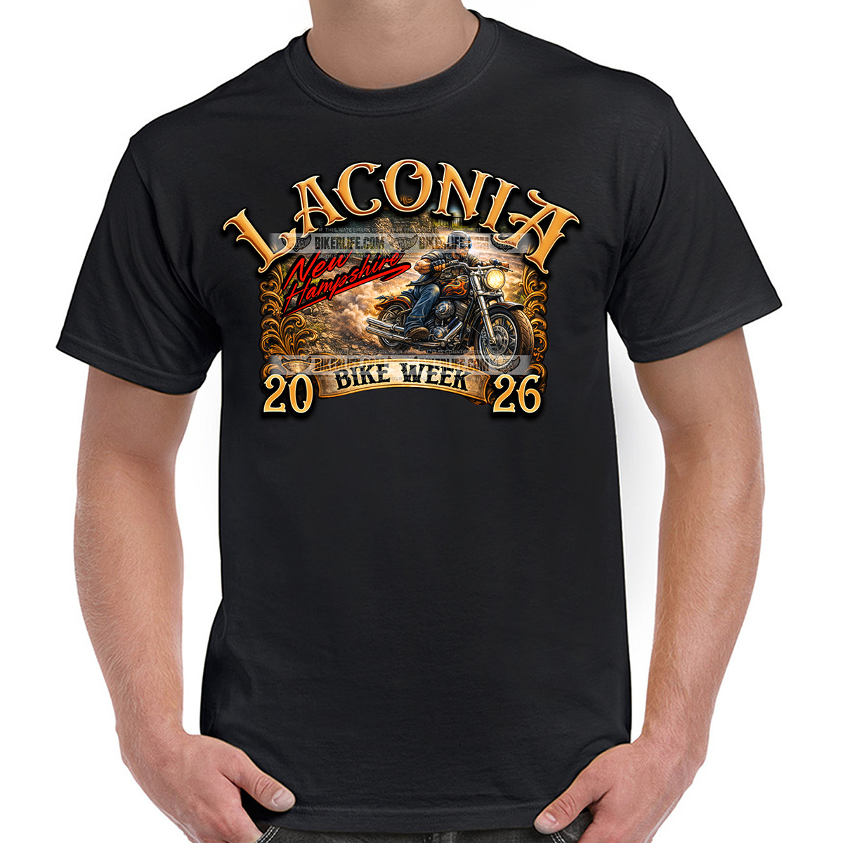 T-Shirt 2026 Laconia Motorcycle Week Train Race No Harley