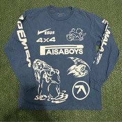 Vintage Paisaboys Mexican Style Long Sleeve Cool Graphic Tee Size Medium