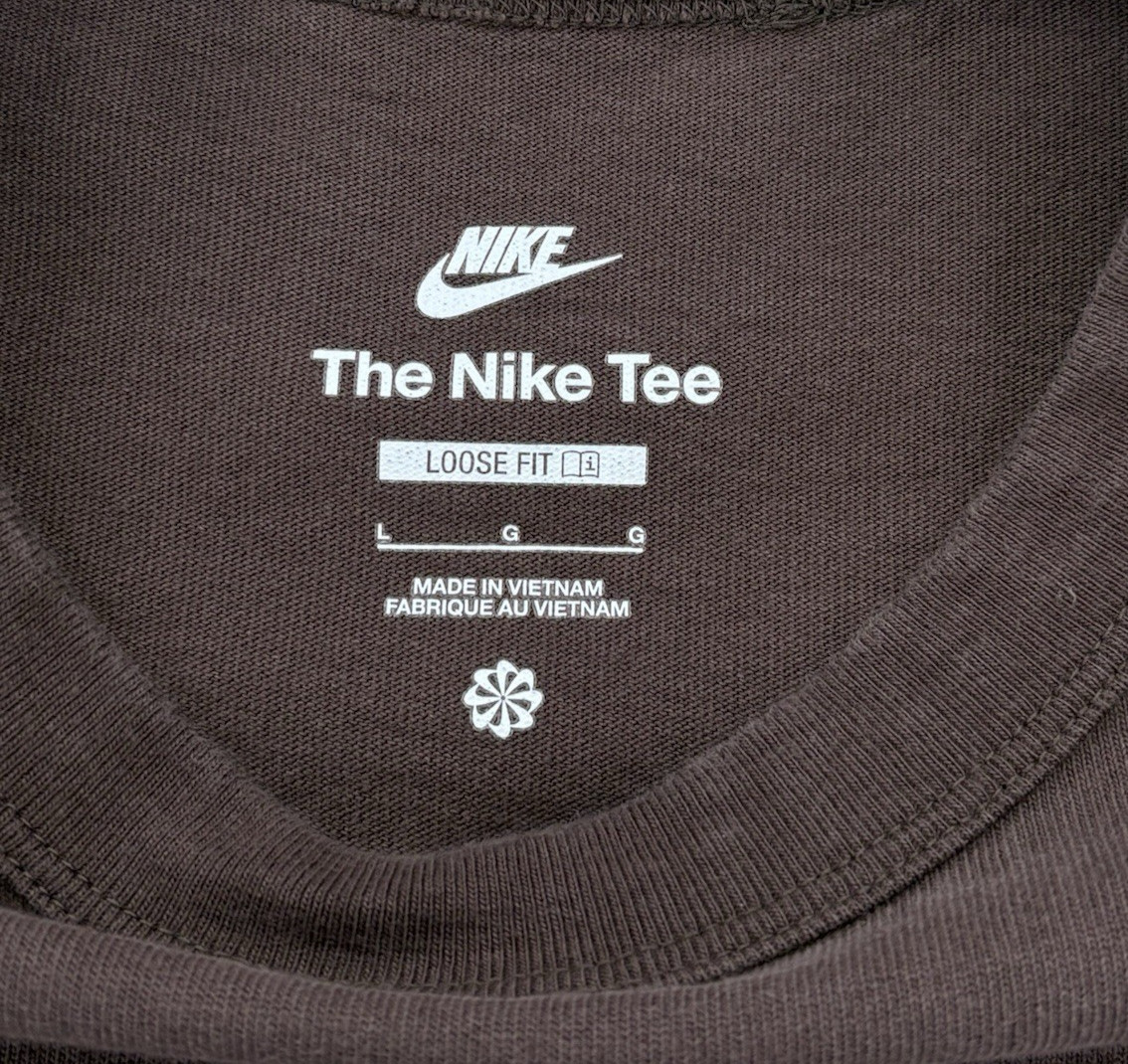 Nike Max90 Playing Field Long Sleeve Tee Mens L Loose Fit Brown Embroidered Logo gallery
