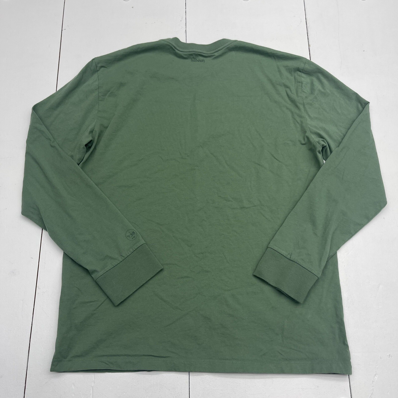 Allbirds Allgood Cotton Long Sleeve Tee Hazy Cargo Green Mens Large gallery