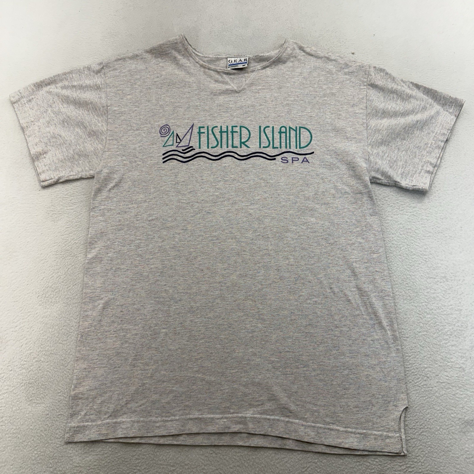 Fisher Island Spa Club Gym Gear M Sweatshirt Miami Beach Rare 80s Made In USA
