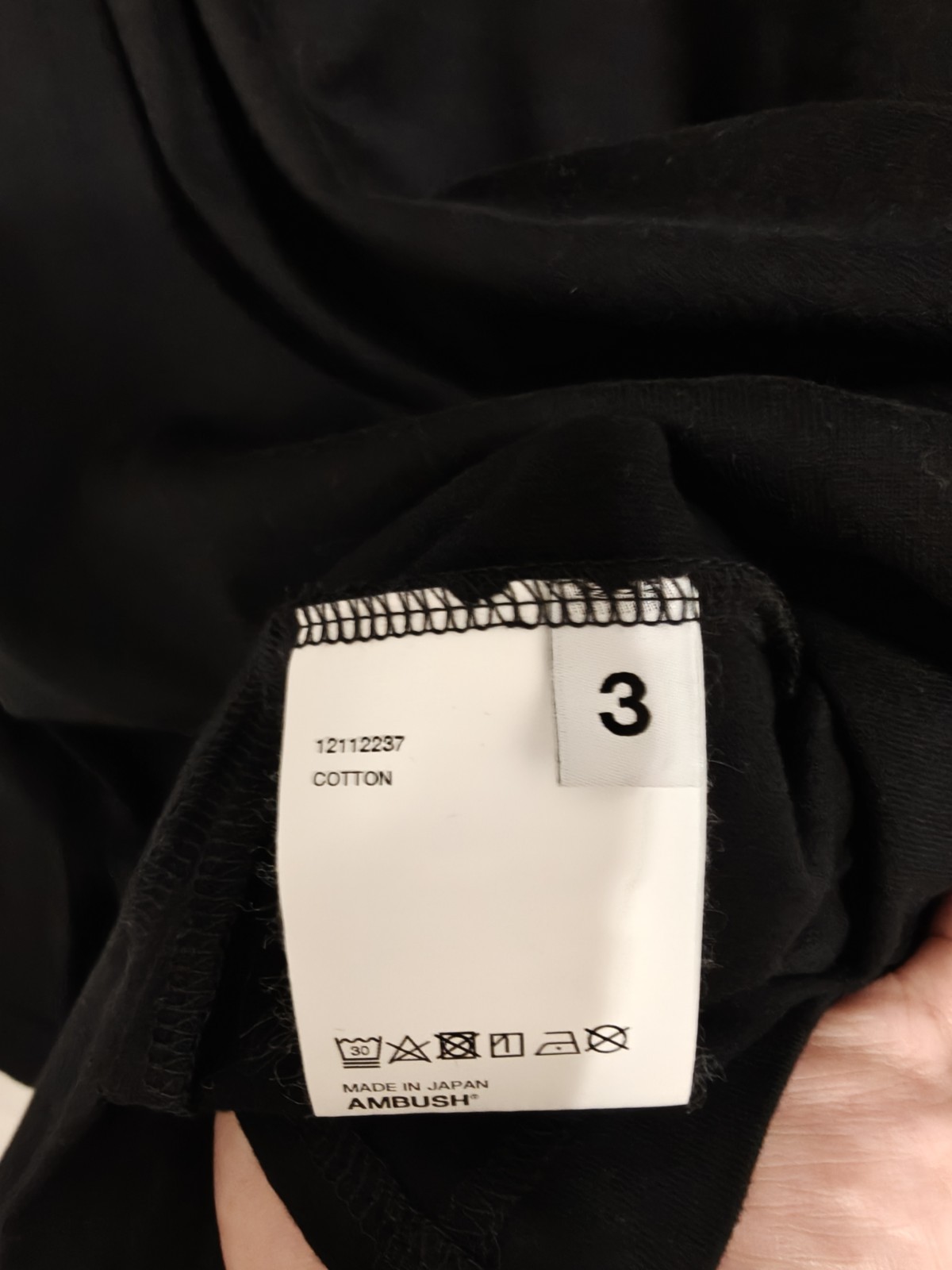 Ambush Logo Crest Ssense Exclusive T-Shirt Black Size 3 Approx. XL gallery