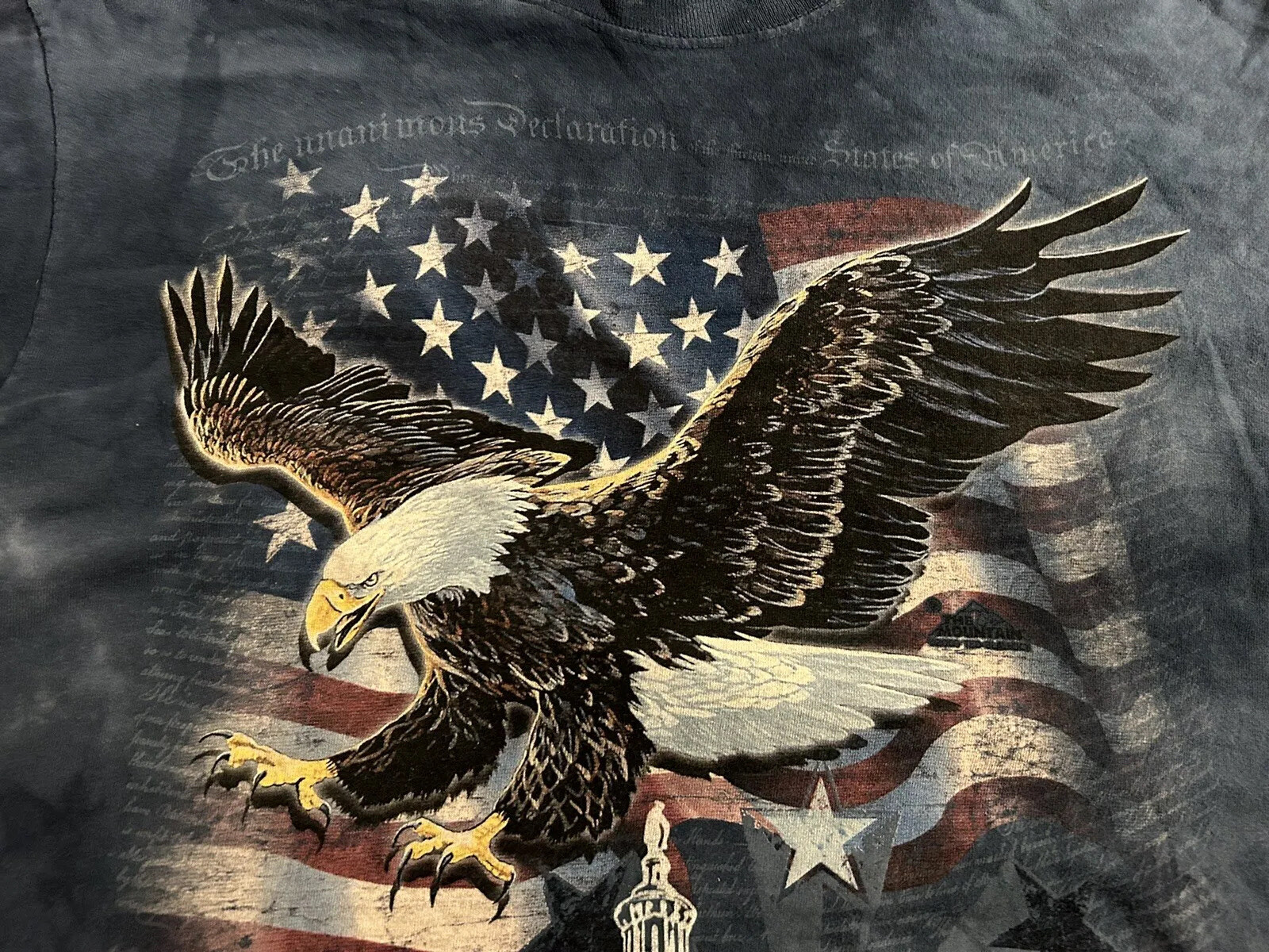 Classic The Mountain Shirt Tie Dye XL Proud to be American Eagle Flag 30.5 x 22” gallery