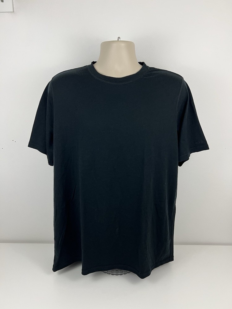Woolx 100% Australian Merino Wool Black T Shirt Mens Sz XL Short Sleeve Pullover