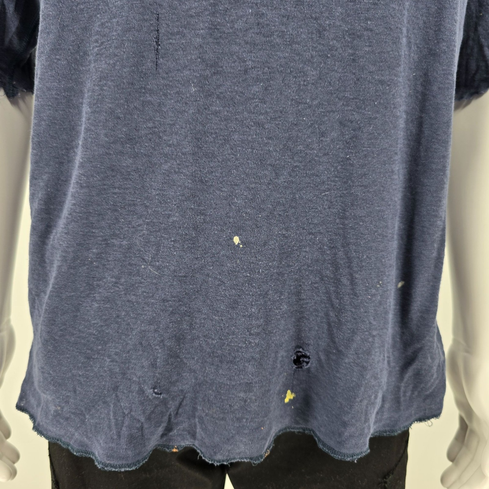 Thrashed Duofold Navy Blue Merino Wool/Nylon Blend Dual Layer Thermal Top (L/XL) gallery