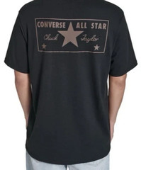 Converse Men’s All Star Chuck Taylor Short Sleeve T-Shirt, Black, Size XL