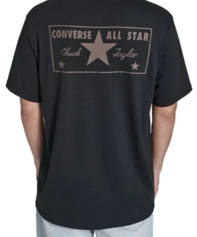 Converse Men's All Star Chuck Taylor Short Sleeve T-Shirt, Black, Size XL gallery