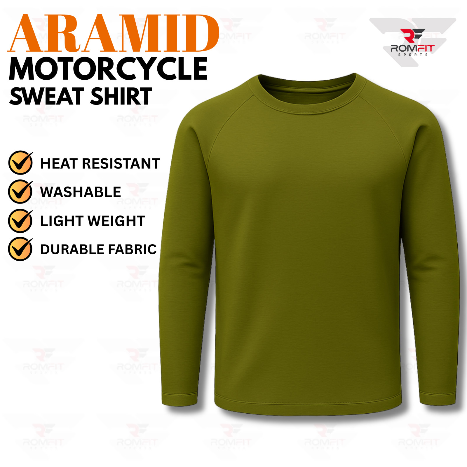 Motorcycle Riding Shirt CE Armored Aramid Protective Biker Olive T-shirt Unisex gallery