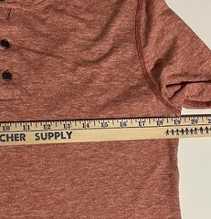Flag & Anthem Men’s Henley Shirt Size Med Button Long Sleeves Red