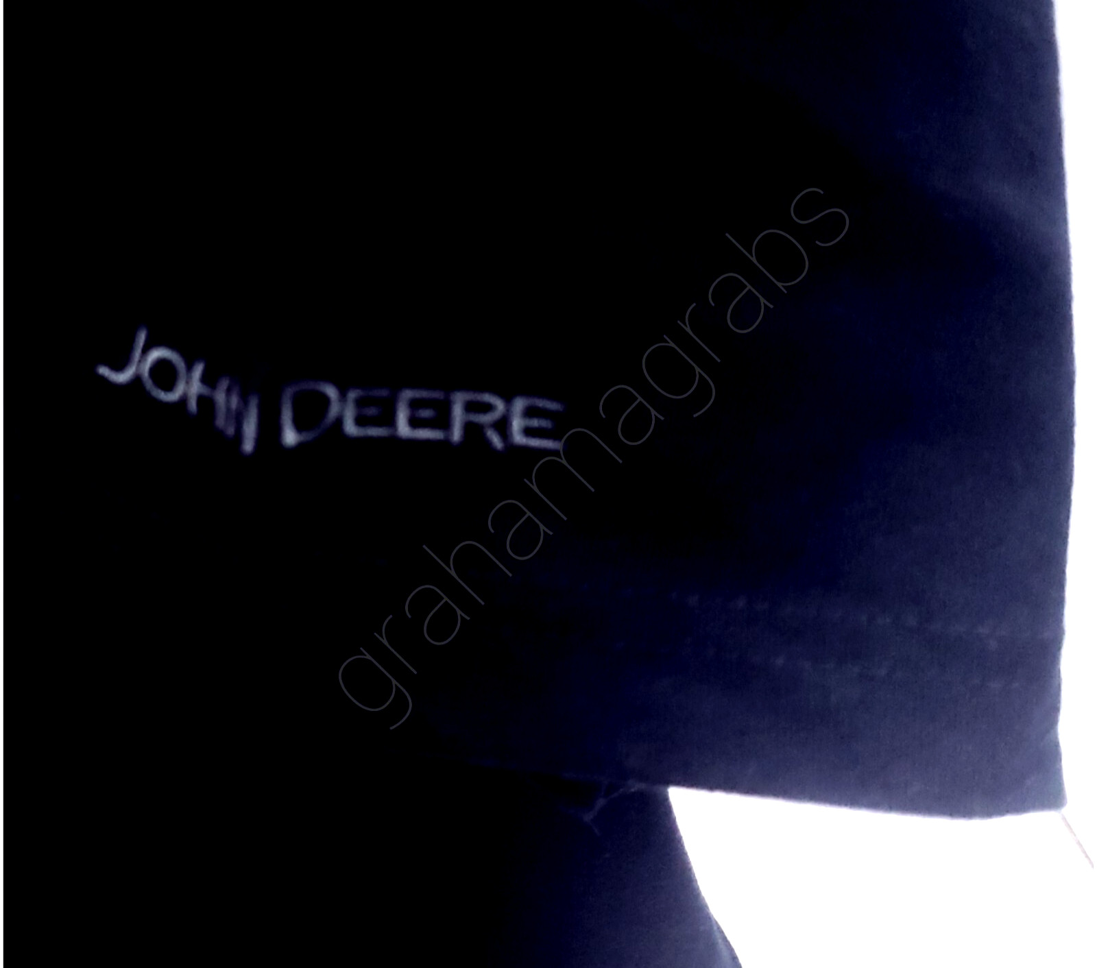 JOHN DEERE MEN'S EMBROIDERED VINTAGE LOGO T-SHIRT BLACK CREW NECK GREEN LOGO NWT gallery