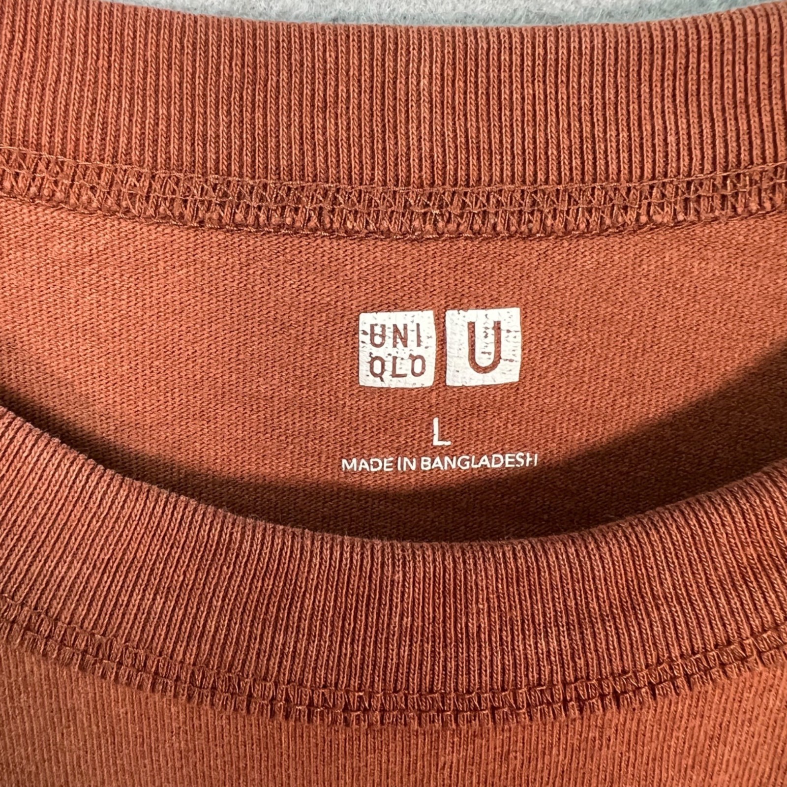 Uniqlo U Mens Size Large Brown Crew Neck Short Sleeve T-Shirt 100% Cotton gallery