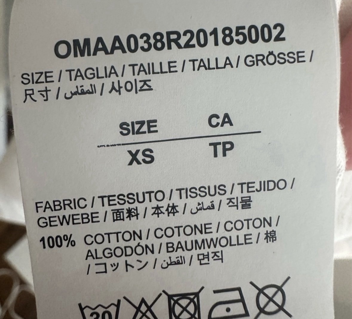 Off-White White & Gold Oversized T-Shirt, in Product Bag, Size XS NWOT gallery
