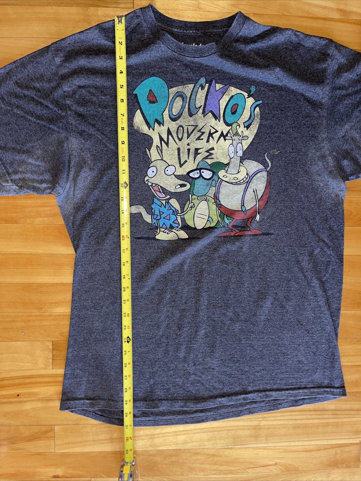 Rockos Modern Life T Shirt XL Nickelodeon 90s Cartoon Graphic Tee Gray gallery