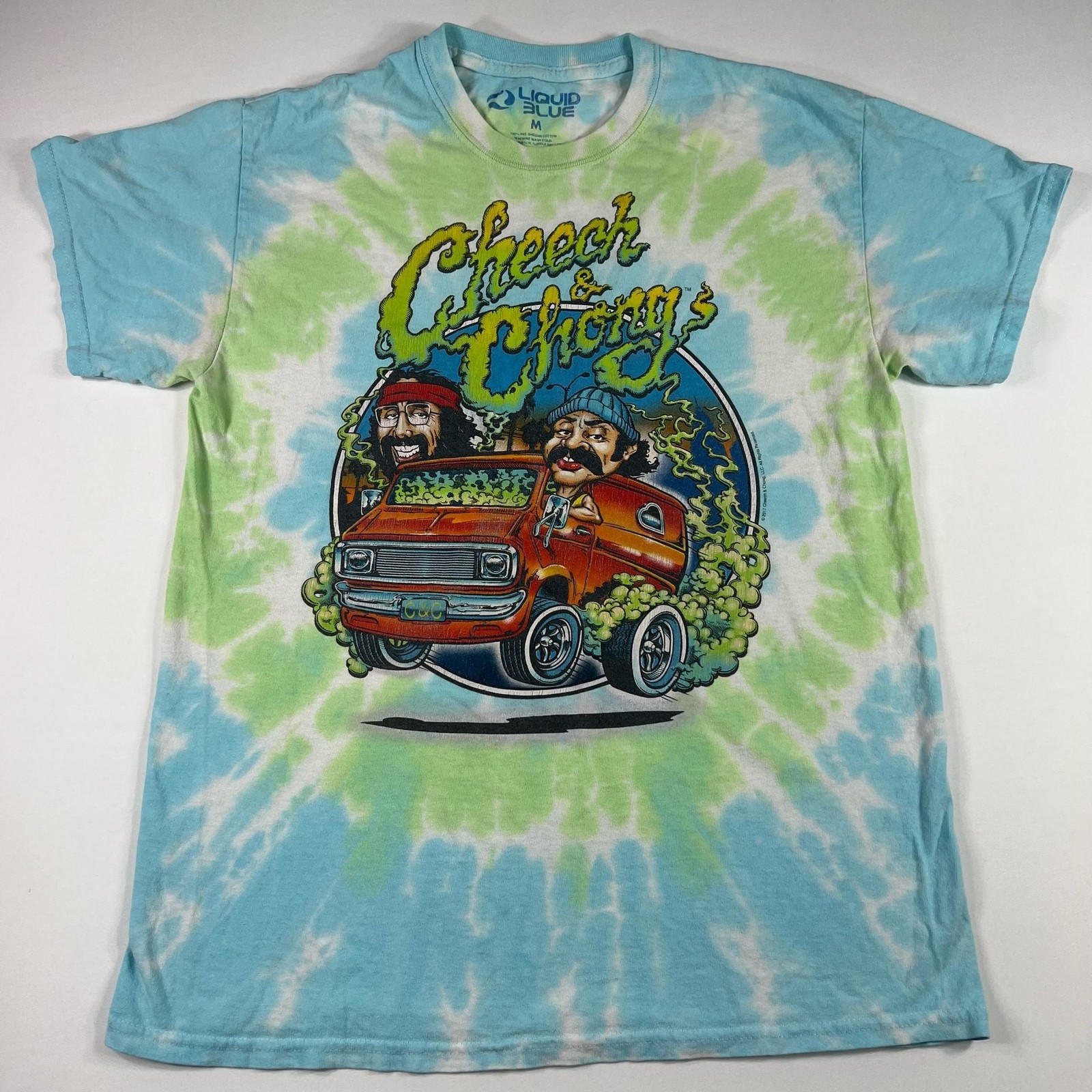 Liquid Blue Cheech & Chong Tie Dye T-Shirt Size M