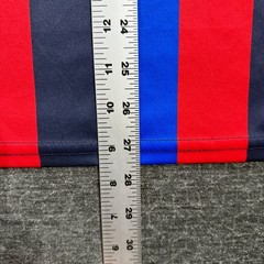 FC Barcelona Soccer Jersey Mens Medium Blue Red Striped VNeck Short Sleeve Shirt