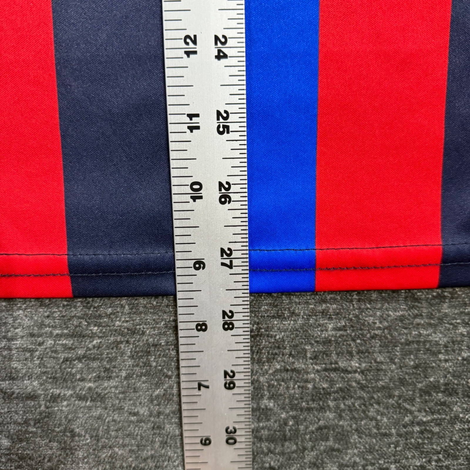 FC Barcelona Soccer Jersey Mens Medium Blue Red Striped VNeck Short Sleeve Shirt gallery