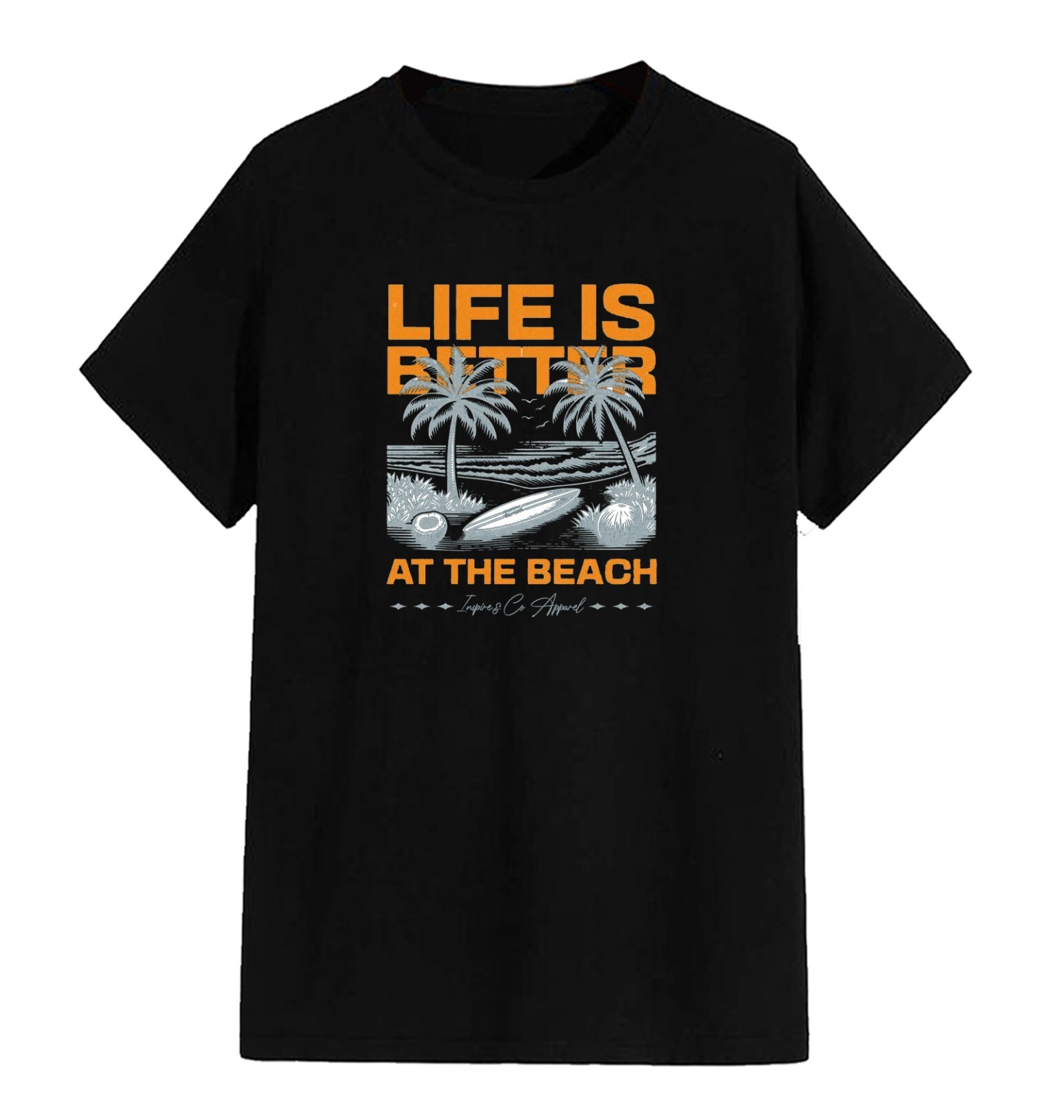 Unisex Slim Fit T-Shirt – Life Is Better Original Summer Crewneck Slim Fit