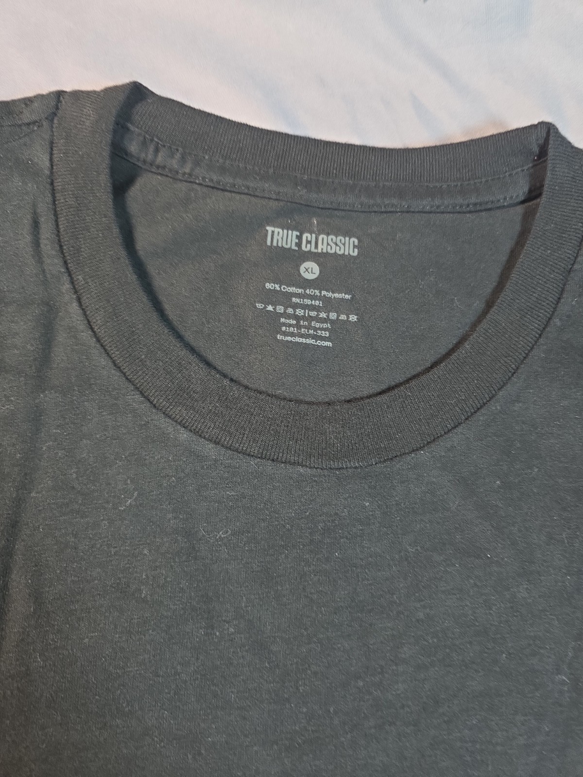 True Classic Crew Neck T Shirt Mens BLACK XL gallery