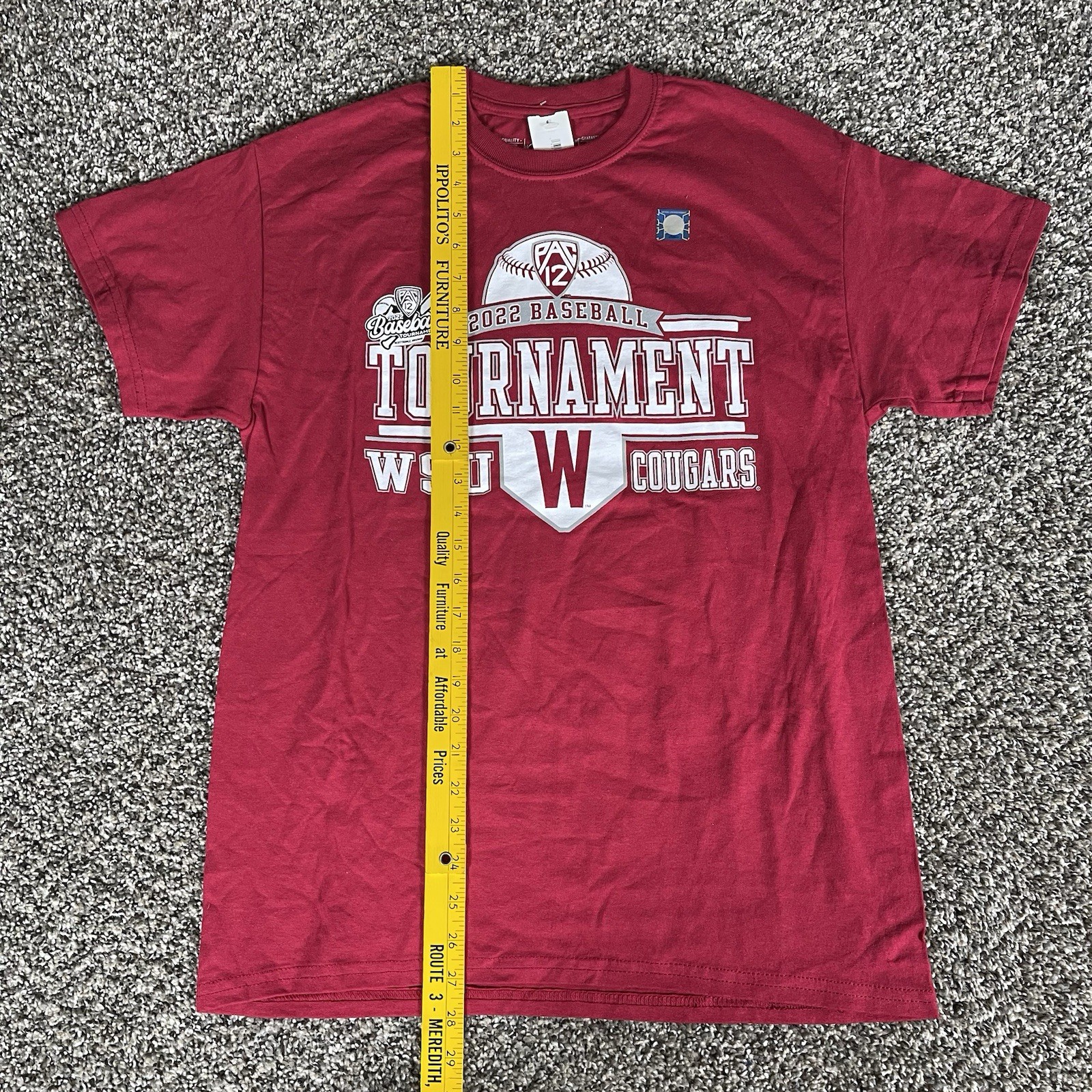 PAC 12 Baseball Tournament WSU Cougars T-Shirt Red Men’s Size Medium New gallery