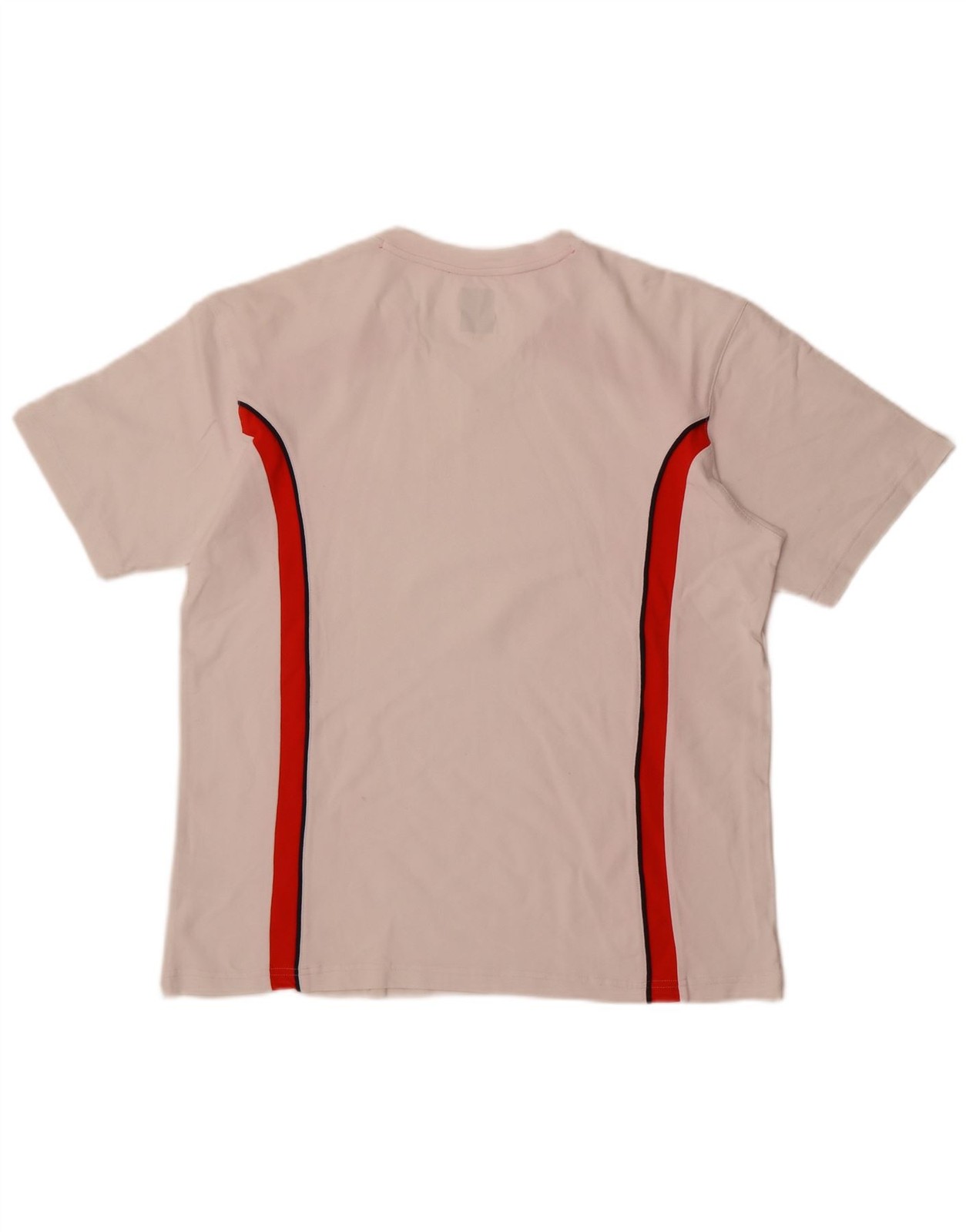 Fila Mens T-Shirt Top Medium White Colourblock Polyamide AP16 gallery