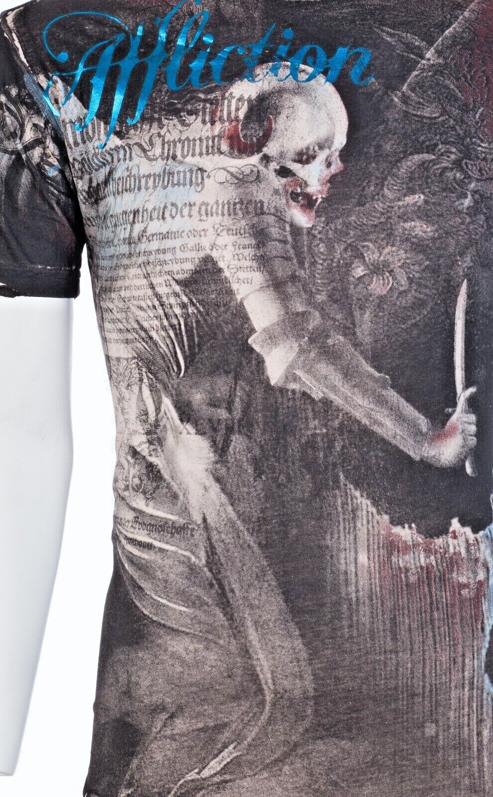 Rare $62 AFFLICTION Sand MARCO Short Sleeve Slim Fit Y2K T-shirt MMA Elite NWT gallery