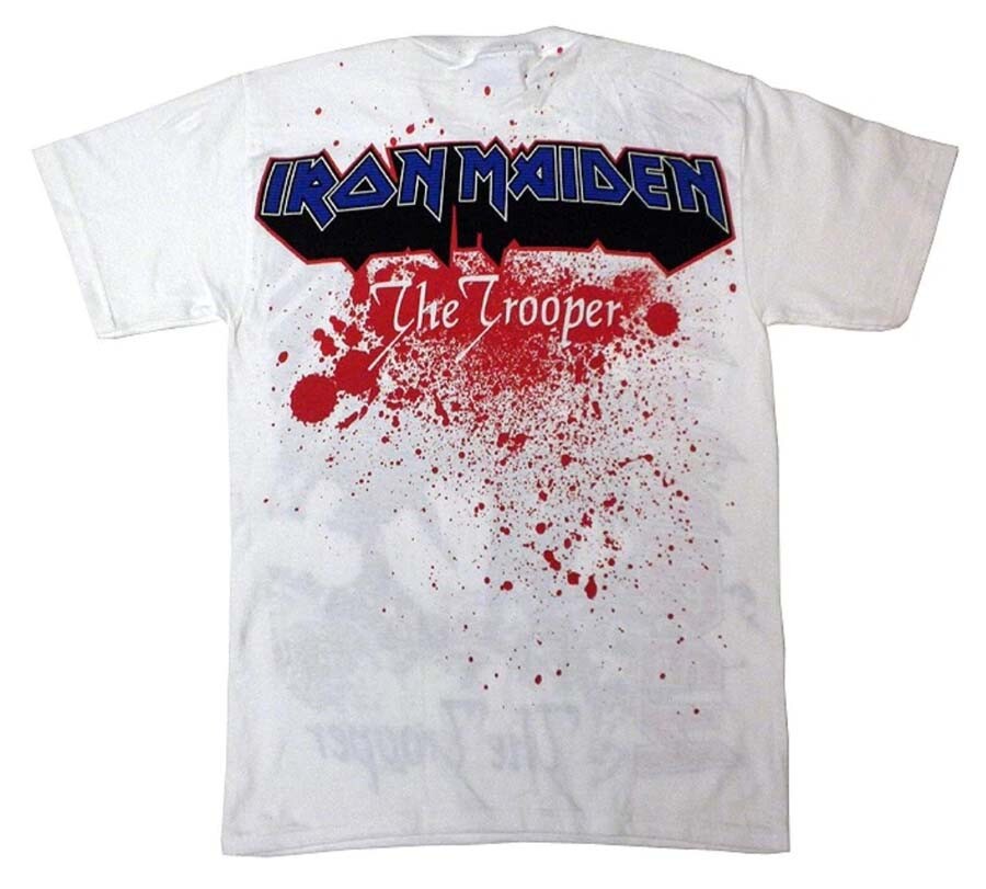 New Iron Maiden The Trooper Blood Splatter Heavy Metal Band Shirt badhabitmerch gallery