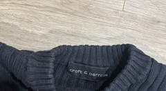Croft and Barrow Size Small Grey Sweater Knit Ribbed Pullover Sweatshirt Gray