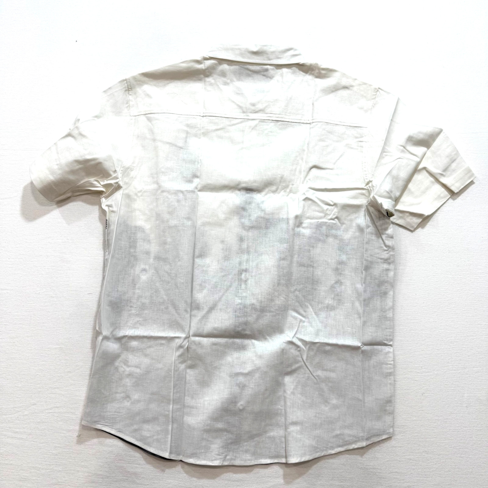 Paris Nation Men's Button Down Shirt White Color NYC Block Linen Blend 2XL 4XL gallery