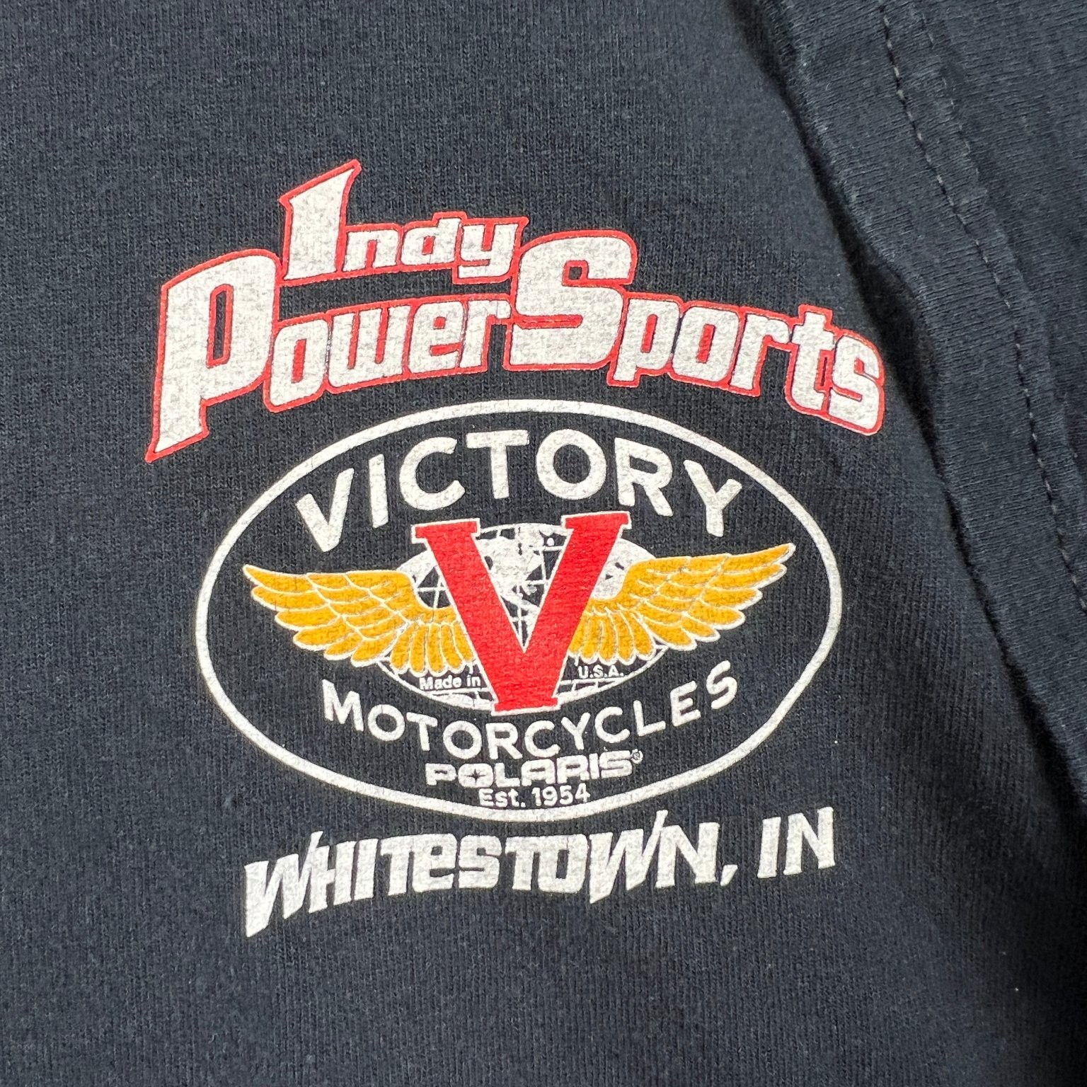 VTG Victory Motorcycles T-Shirt Mens M Black Indy Power Sports Flame Tribal Y2K gallery