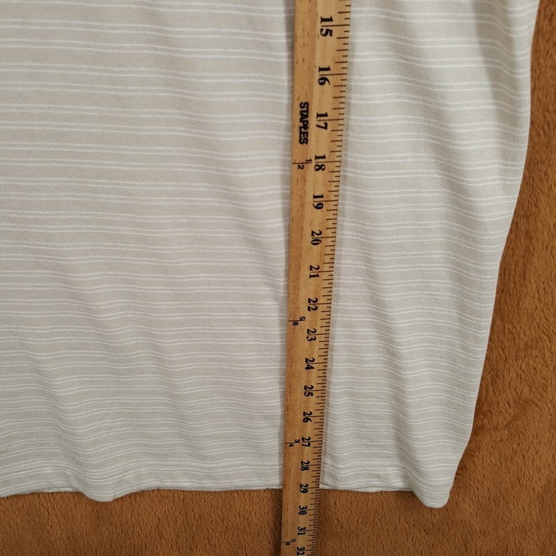 VINCE Shirt Mens Large Tan Stripe Pullover Crew Short Sleeve T-Shirt Tee $148 gallery