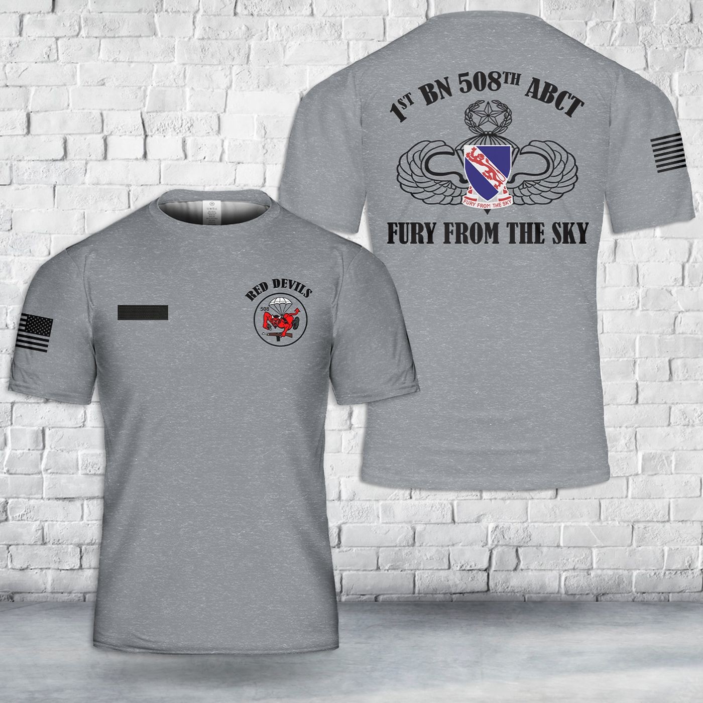 Custom Name US Army 1st Battalion, 508th Parachute Infantry Regiment T-Shirt