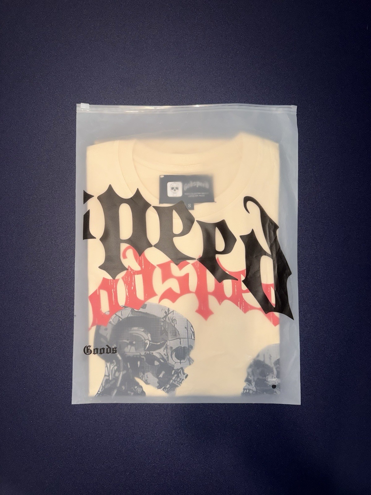 Godspeed Skeleton Holding Skull Tee Cream Size S 🔥☠️🤍 [ Free Shipping ] gallery