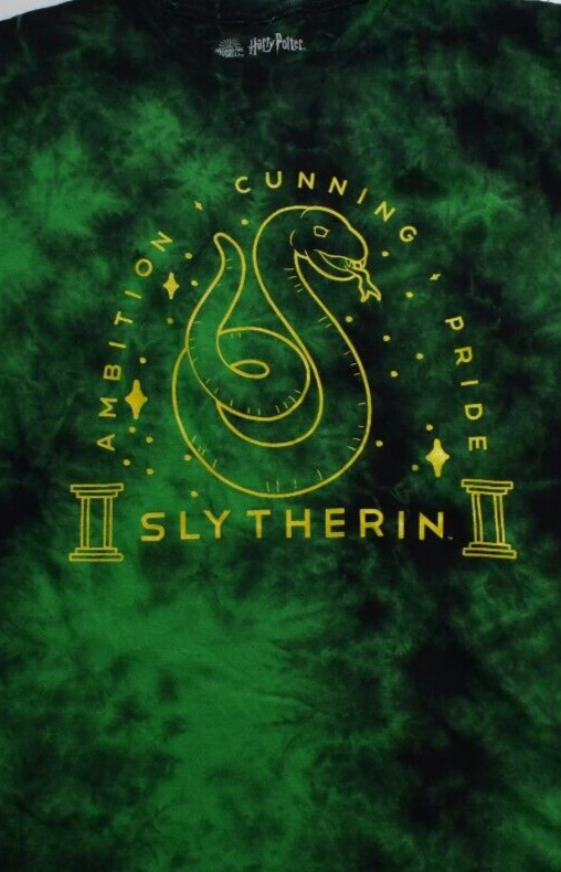 Harry Potter Mens Slytherin Ambition Cunning Pride Tie Dye Shirt New S-XL gallery