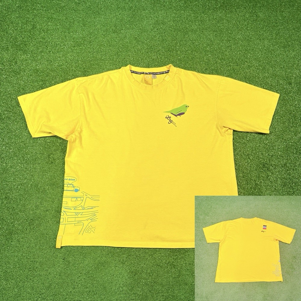 Vintage 2000s Lifted Research Group LRG Artist Driven Yellow T-Shirt Men’s XXL