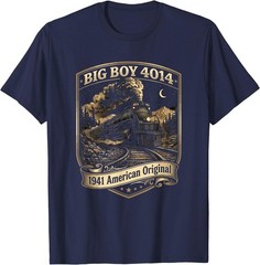 Big Boy 4014 Train Engineer Steam Train Conductor American T-Shirt