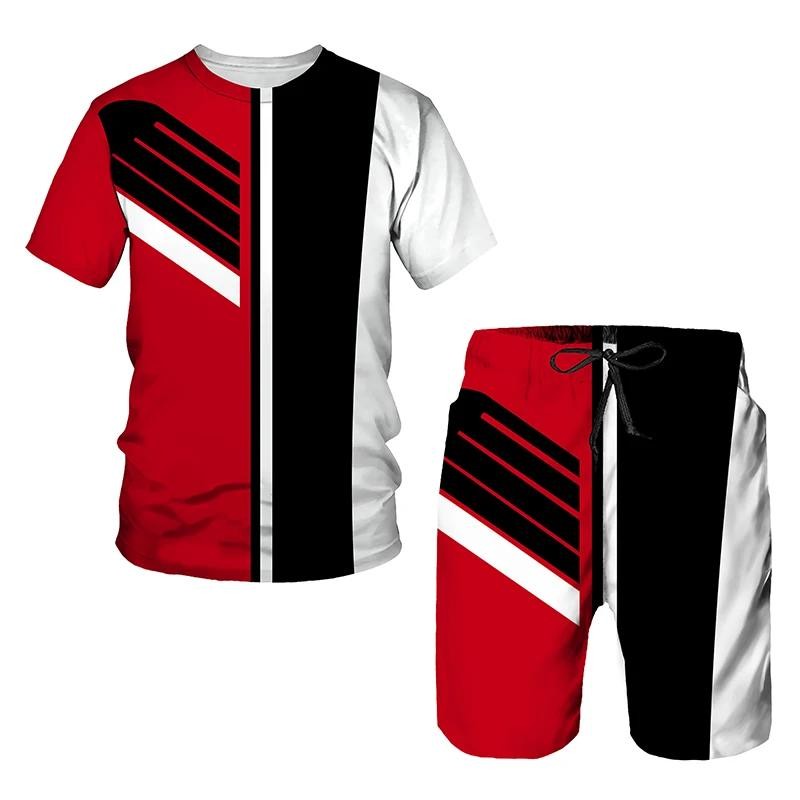New Men’s Sets 3d Tracksuit Summer Fashion Clothes for Man Tshirt Shorts 2 Piece gallery